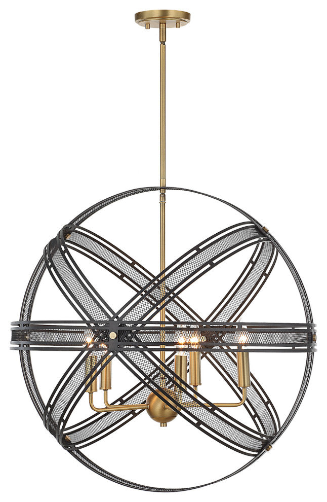 Uttermost 21606 Spherical 5 Light 28"W Pendant - Brass