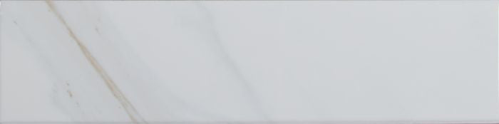 Classique White Calacatta Glossy 4X16 Bullnose, 40 Pieces