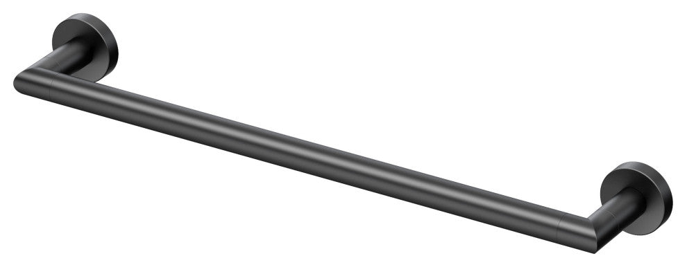 Glam Towel Bar, Matte Black, 18", Single