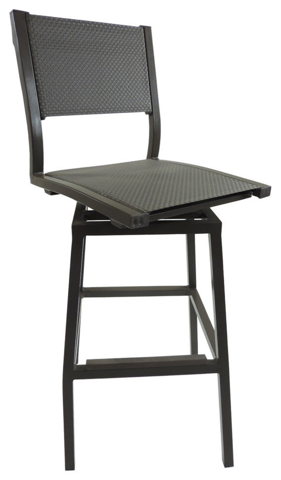 Riviera Swivel Armless Barstool, Gray
