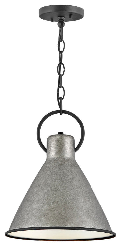 Hinkley Lighting 3557 Winnie 1 Light 12"W Pendant - Aged Zinc / Distressed