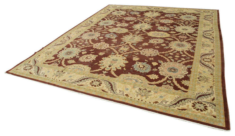 Rug N Carpet - Handmade Oriental 9' 7" x 11' 11" Unique Oushak Area Rug