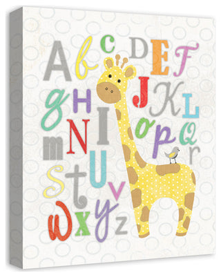 Alphabet Giraffe 16x20 Canvas Wall Art