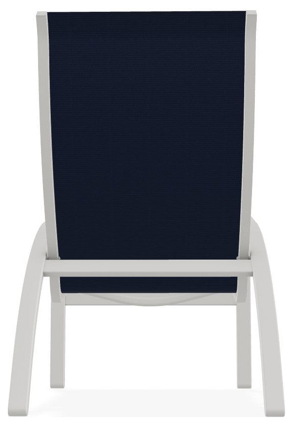 Kendall Sling Stackable Outdoor Lounge Chair, Navy/Snow