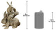 Bunched Bunnies Cast Iron Rabbit Statue