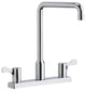 Elkay 8" Flexible Spout Double Handle Deck Mount Kitchen Faucet, LKD2442BHC