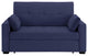 Nantucket Pull-Out Chenille Sleeper Sofa With Accent Pillows, Navy, Full