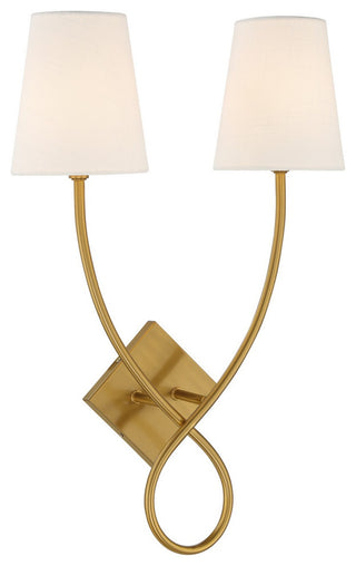 Barclay 2-Light Wall Sconce, Warm Brass