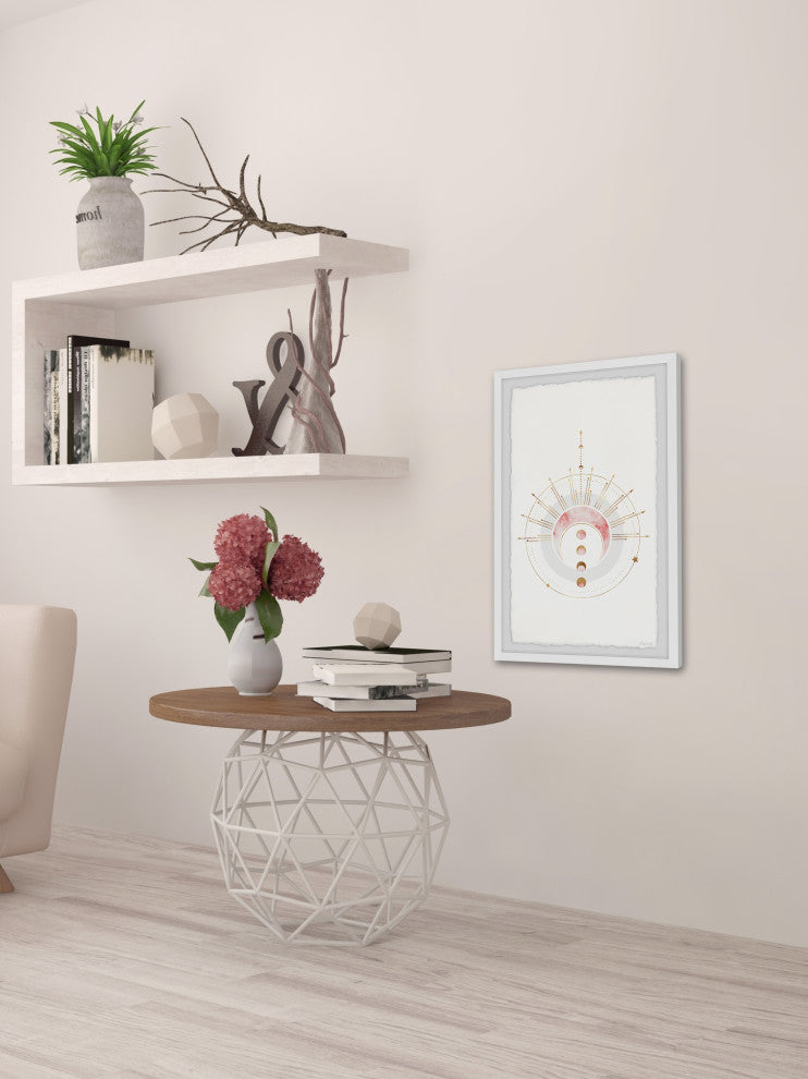 "Moon Lined Up" Framed Painting Print, 8x12