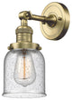 1-Light Small Bell 5" Sconce, Antique Brass, Glass: Seedy