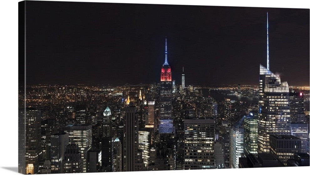 "Empire by night" Wrapped Canvas Art Print, 30"x16"x1.5"