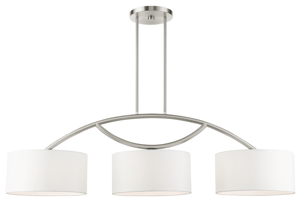 Brushed Nickel Timeless, Transitional, Linear Chandelier