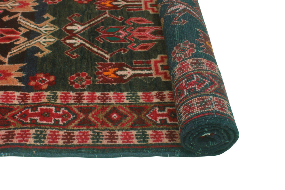 Fine Vintage Distressed Lenore Charcoal/Brown Runner, 2'10x11'4
