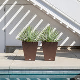 Nobleton Square Planter, Espresso, 22 Inch, 1 Pack