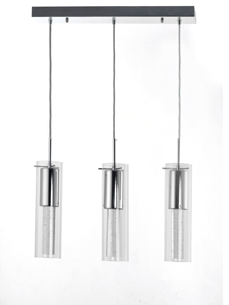 Lazzur Essonne 3 Light 24" Polished Chrome Pendant
