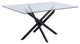 Xander Dining Table, Matte Black Legs, Rectangular Top