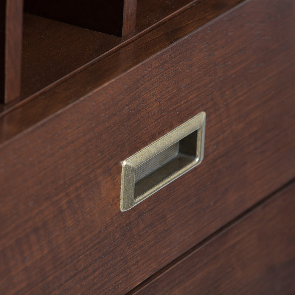 Draper Mid Century Sideboard Buffet and Wine Rack