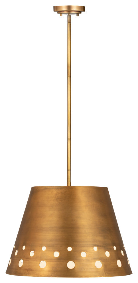 Zlite 6014-18RB 1-Light Chandelier, Rubbed Brass