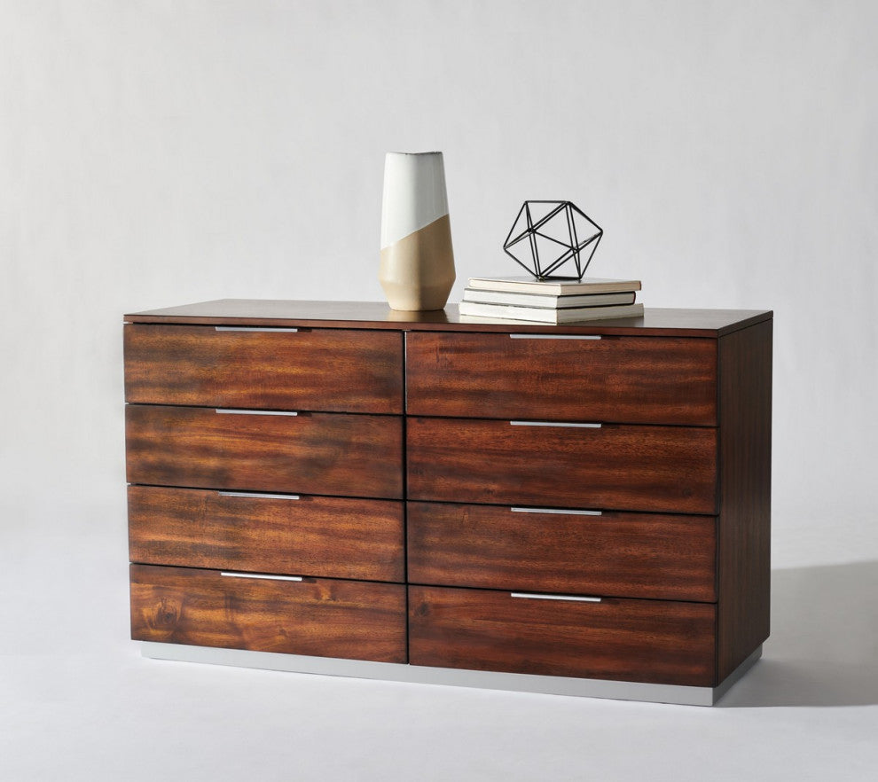 Safavieh Couture Brylin 8 Drawer Dresser Dark Walnut