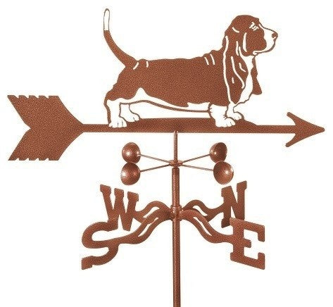 Basset Hound Weathervane With Post Mount