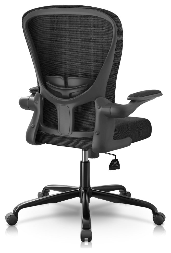 SEYNAR Ergonomic Breathable Mesh Desk Chair, Computer Chair with Armrests, Black