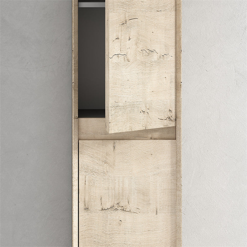 SLIM Bathroom Linen Side Cabinet, Light White Oak