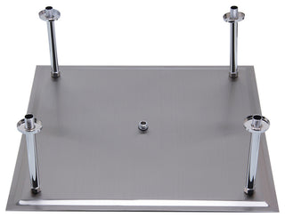 20" Rectangular Brushed Solid Stainless Steel Ultra Thin Rain Shower Head, Brush