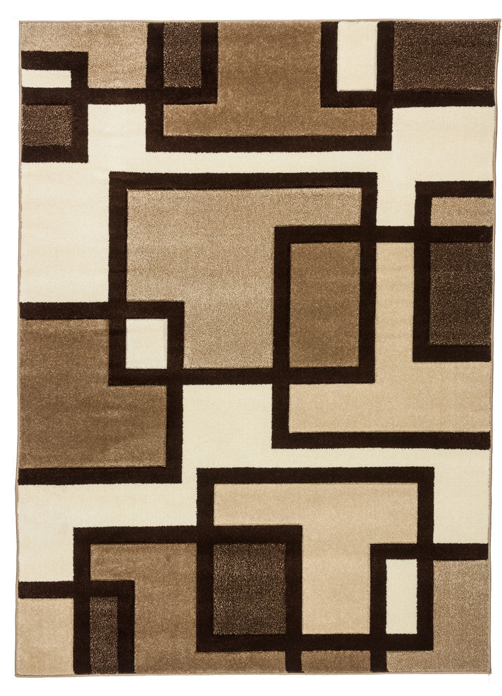 Well Woven Ruby Imagination Squares Modern Geometric Cream Area Rug