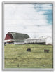 Rustic Farm Landscape Wood Te"xtured Painting, 16"x20"