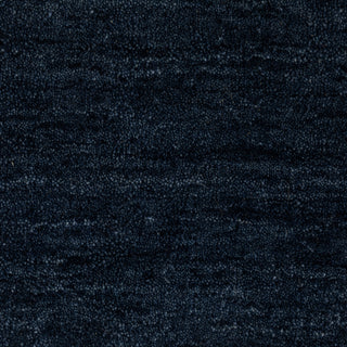 Apollo Heathered Solid Navy Blue Hand-Made Wool Area Rug 5' x 8'