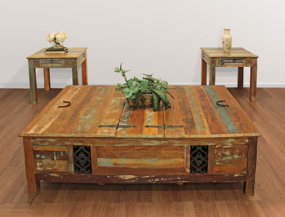 Trinidad 3-Piece Coffee Table Set With 40" Storage Coffee Table and 2 End Tables