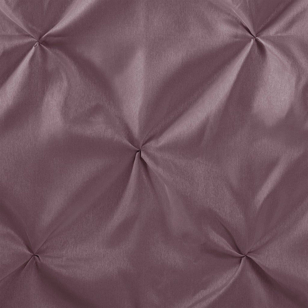 Madison Park Laurel Tufted Semi-Sheer Shower Curtain, Plum