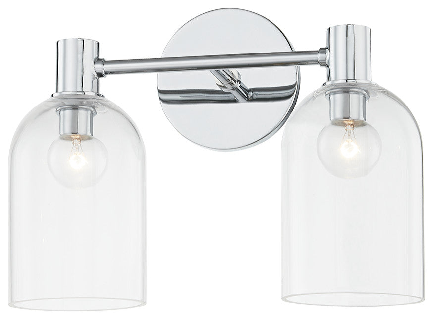 Paisley 2-Light Bath Sconce Polished Chrome