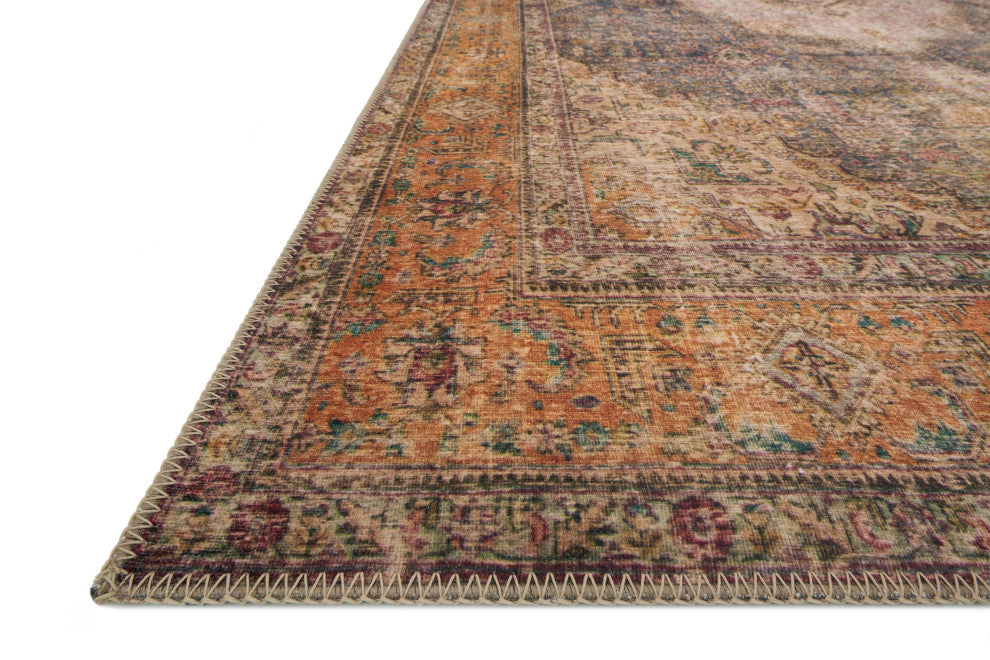 Plum Multi Loren LQ-02 Printed Area Rug by Loloi, 7'6"x9'6"
