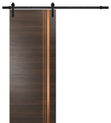 Sturdy Barn Door 42 x 96 | Planum 1010 Chocolate Ash with  | 8FT