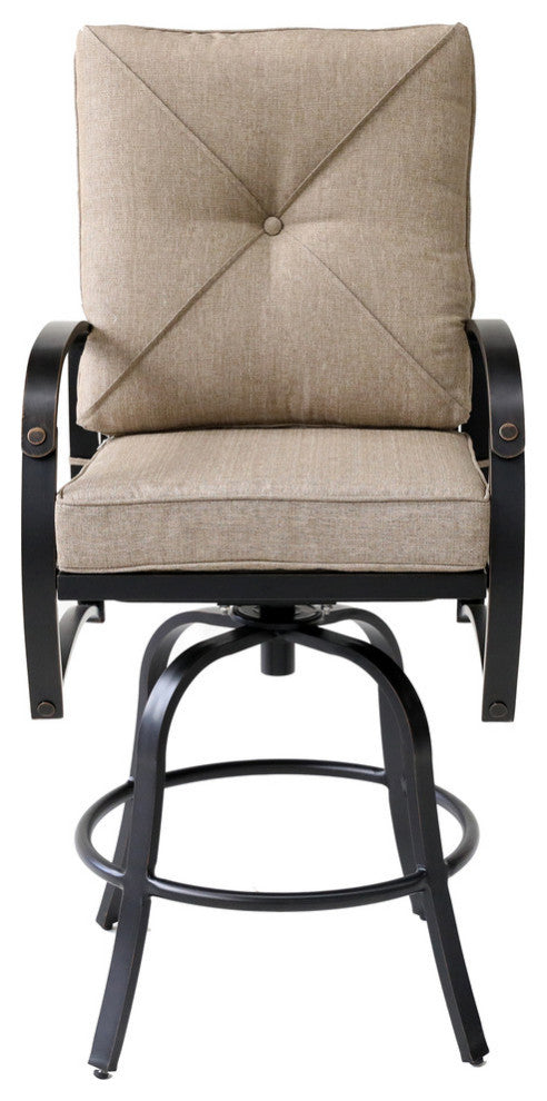 Sinclair Bar Chair With Back and Seat Cushion, Set of 2