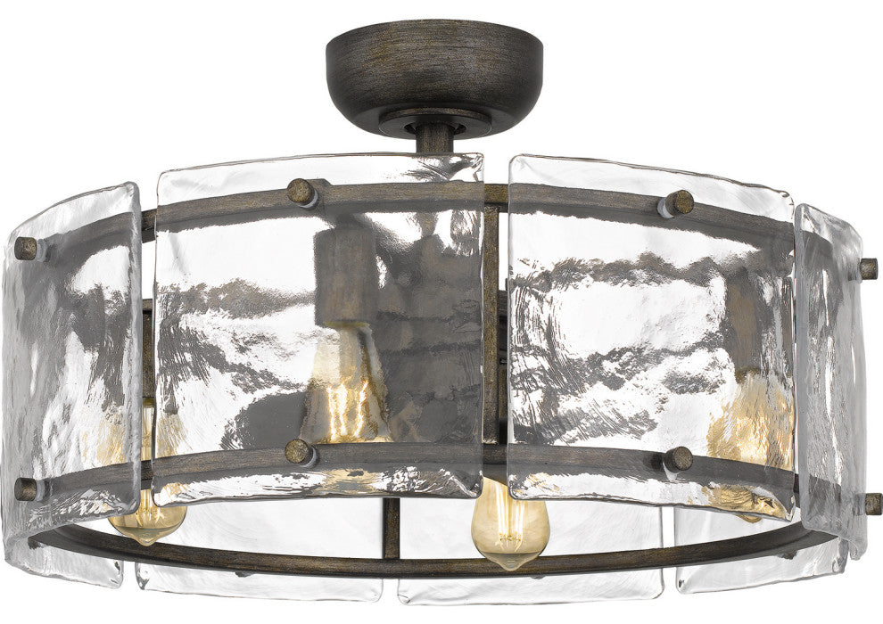 Quoizel FTS3124MM 4-Light Fandelier, Fortress