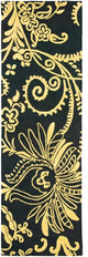 Safavieh Soho Soh832A Floral Rug, Black/Green, 2'6"x8'0" Runner