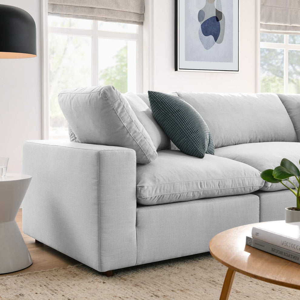 Modular Sectional Deep Sofa Set, Gray, Fabric, Modern, Lounge Hospitality