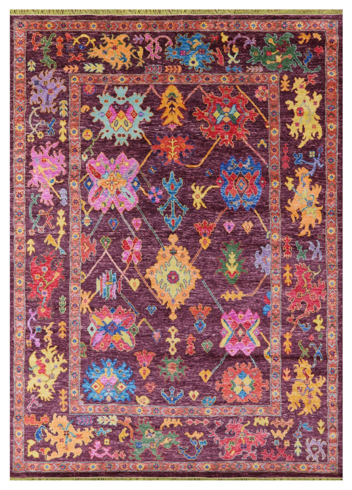 9' 8" X 13' 7" Turkish Oushak Handmade Wool Rug - Q13537