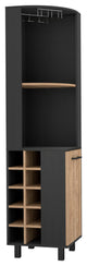 DEPOT E-SHOP Morocco Corner Bar, Black/Pine
