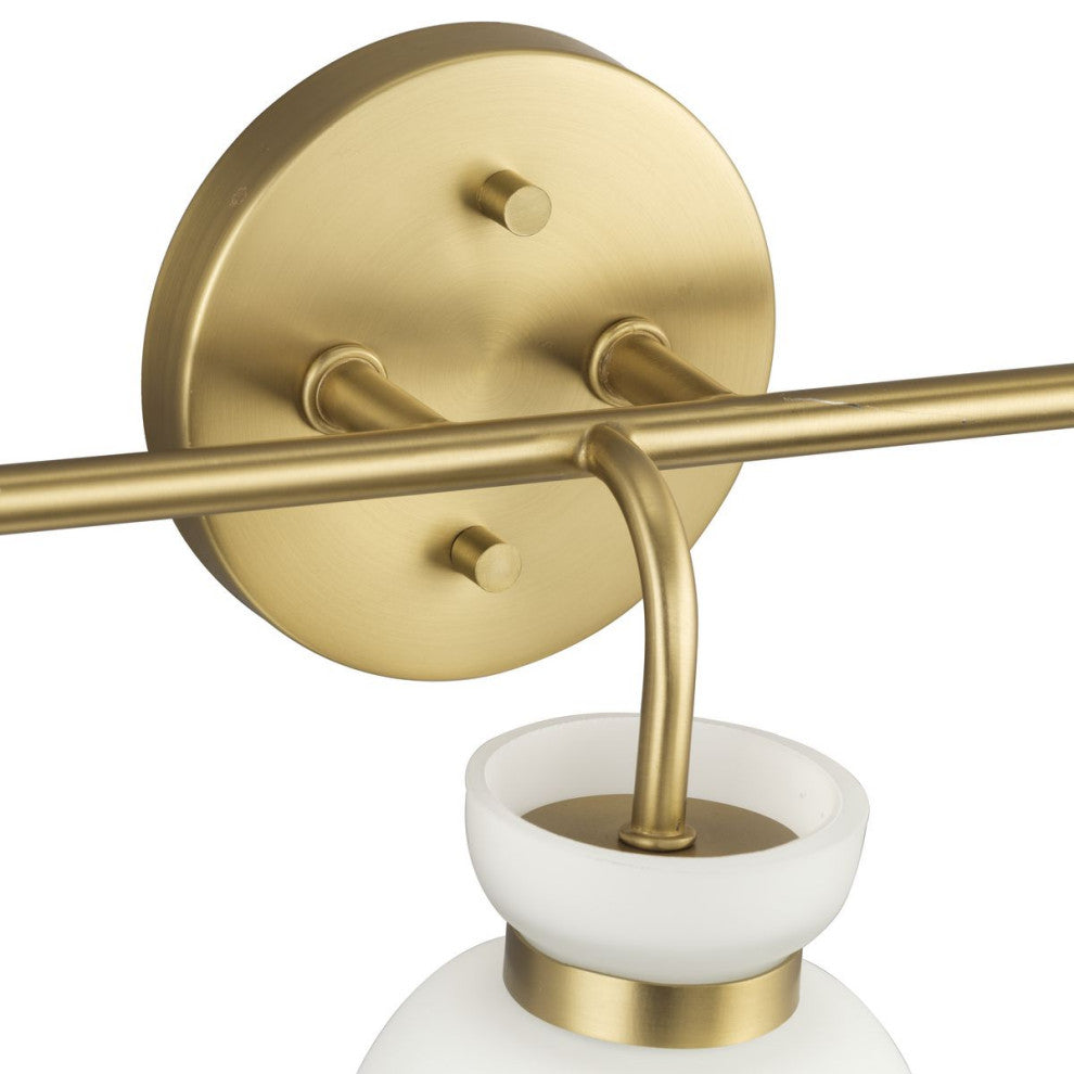 Lexie Collection Contemporary Vanity Light, Brushed Gold