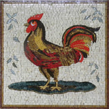 Mosaic Tile Patterns, Varnished Rooster, 24"x24"