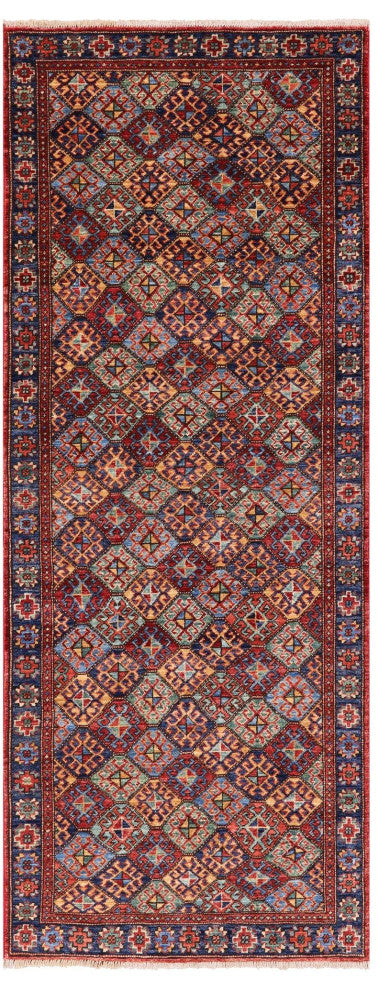 2' 7" X 6' 7" Runner Persian Gabbeh Shall Hand-Knotted Rug Q4984