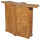 vidaXL Bar Table Brown Solid Teak Wood Large Foldable Bar Table