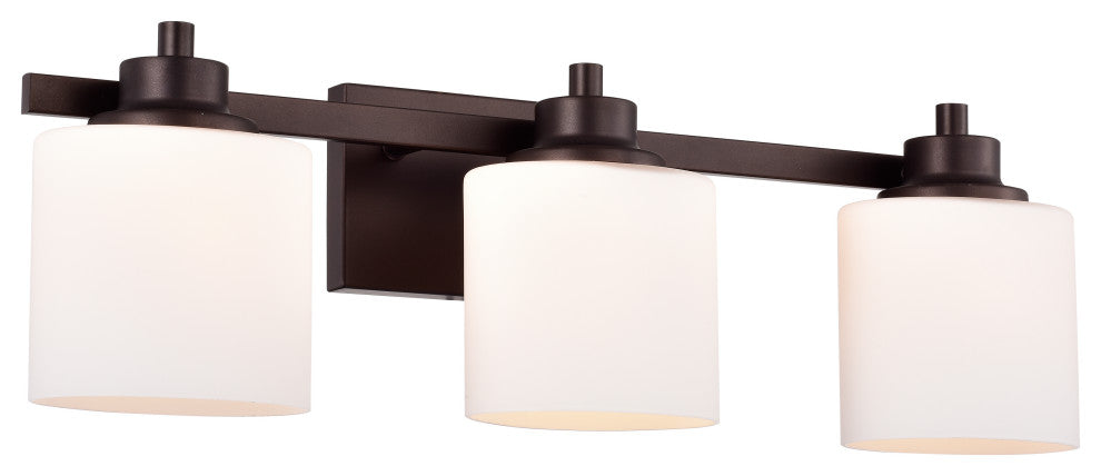 CHLOE Lighting SOLBI Contemporary 3-Light Oil Rubbed Bronze Bath Fixture