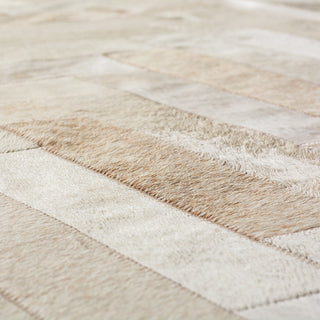 Cowhide Patchwork Rug, Plutus, Neutral, 10'x14'