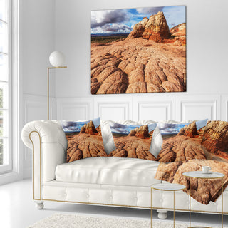 Tough Rocks in Vermillion Cliffs Landscape Printed Throw Pillow, 18"x18"