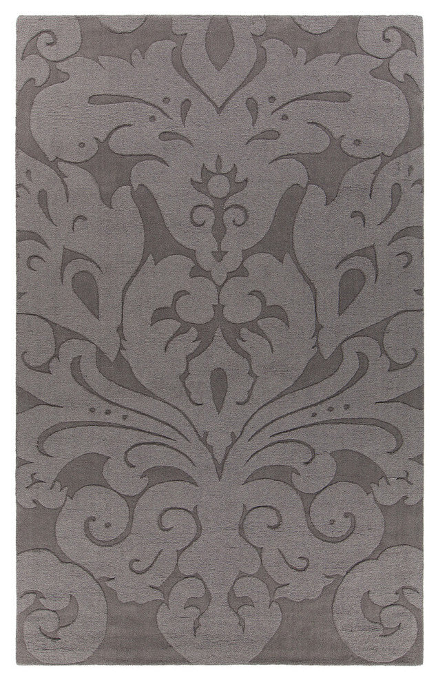 Mystica Contemporary Area Rug, Charcoal, 8'x11' Rectangle