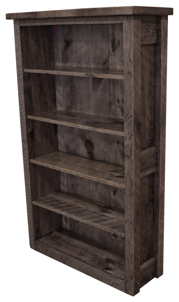 Barnwood Style Timber Peg Bookcase, Dusk